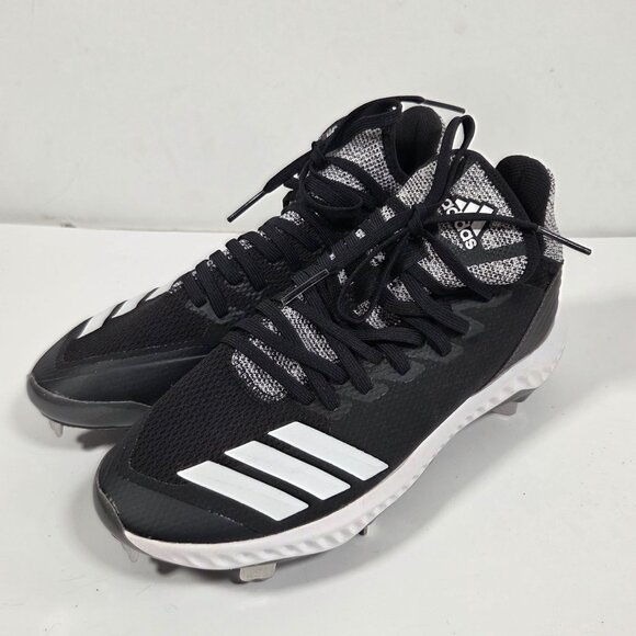 NWT Adidas Icon Bounce Hybrid Mens Baseball Cleats Black White Size 7 Athletic main image 4